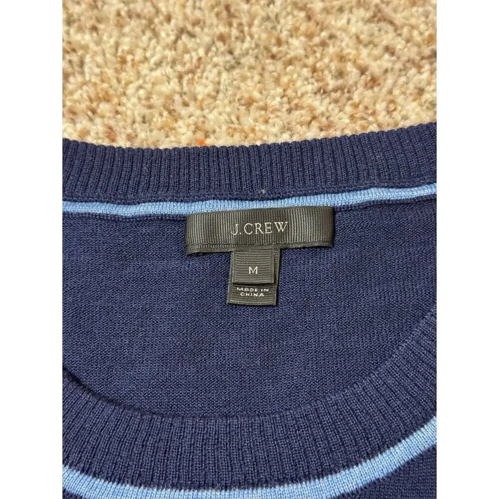 J. CREW Navy Blue, Side tie sweater, Size Medium, 100% Merino Wool